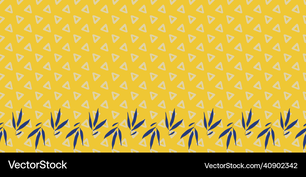 Bamboo triangle frame border seamless pattern Bamboo triangle frame border seamless pattern vector image