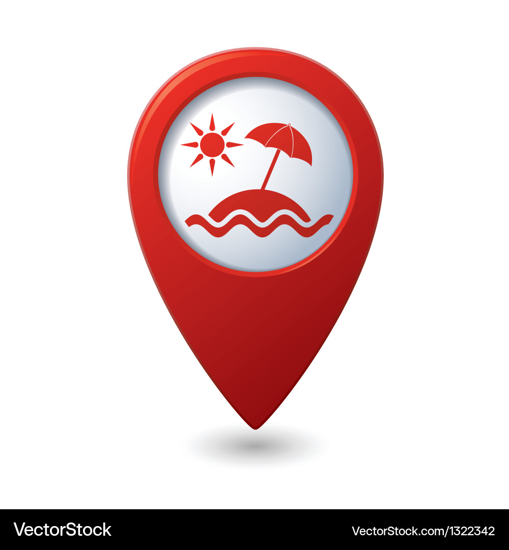 Beach Pointer Icon Vector Image