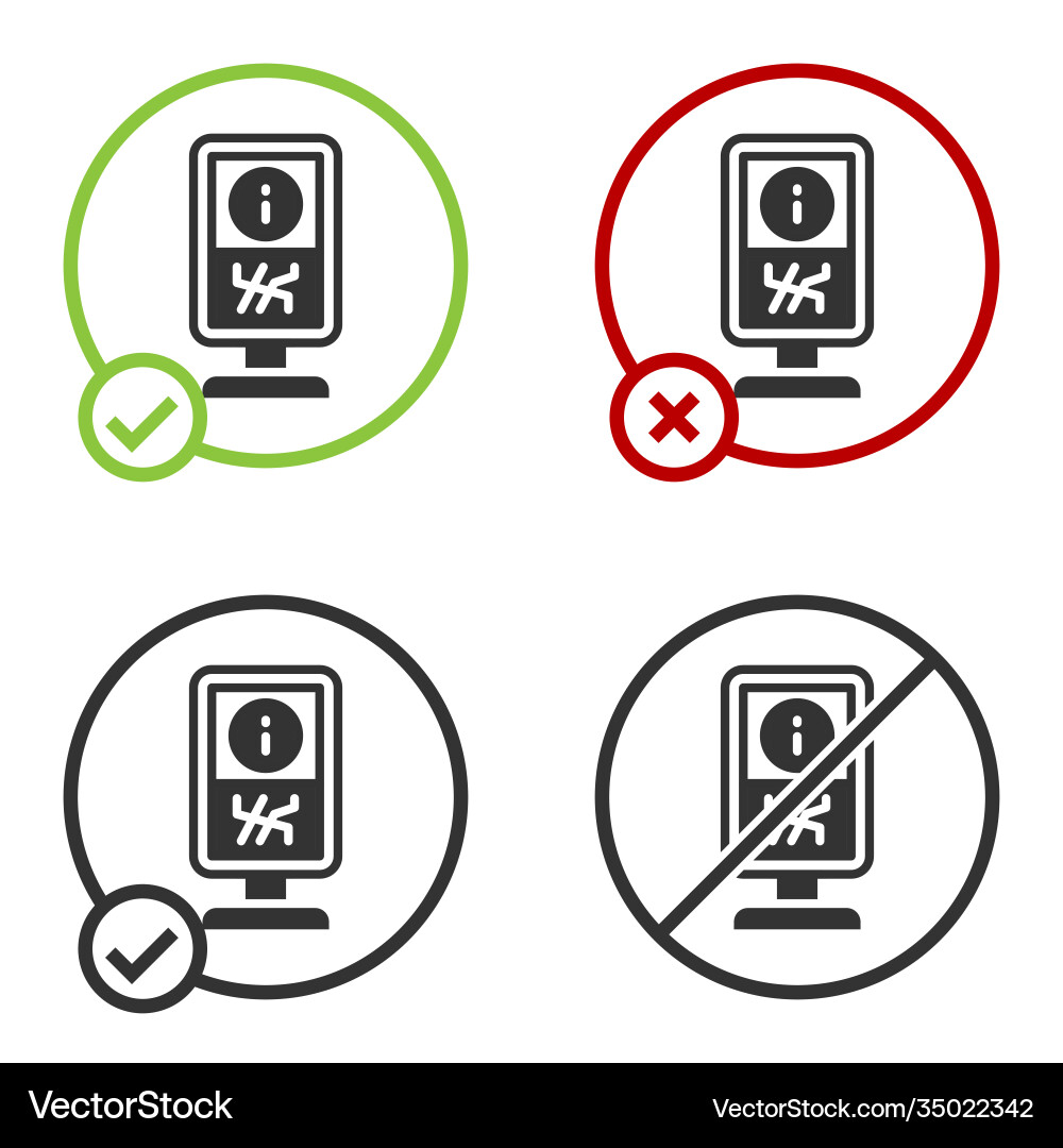 Black information stand icon isolated on white Black information stand icon isolated on white vector image