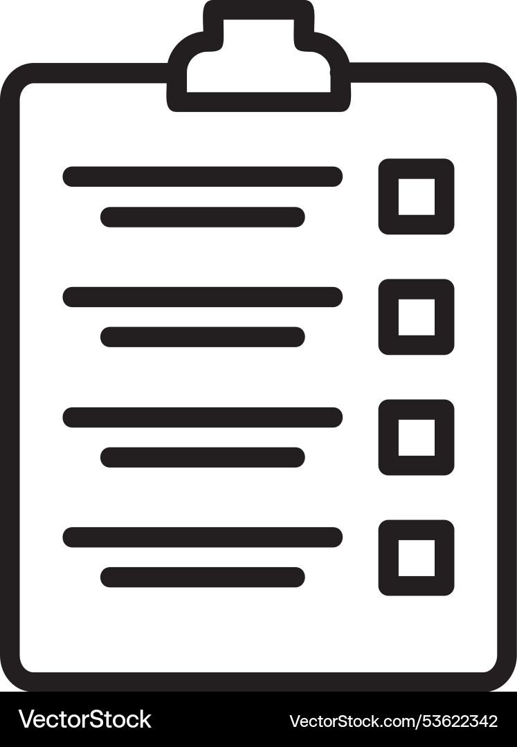 Check list line gradient icon Vector Image