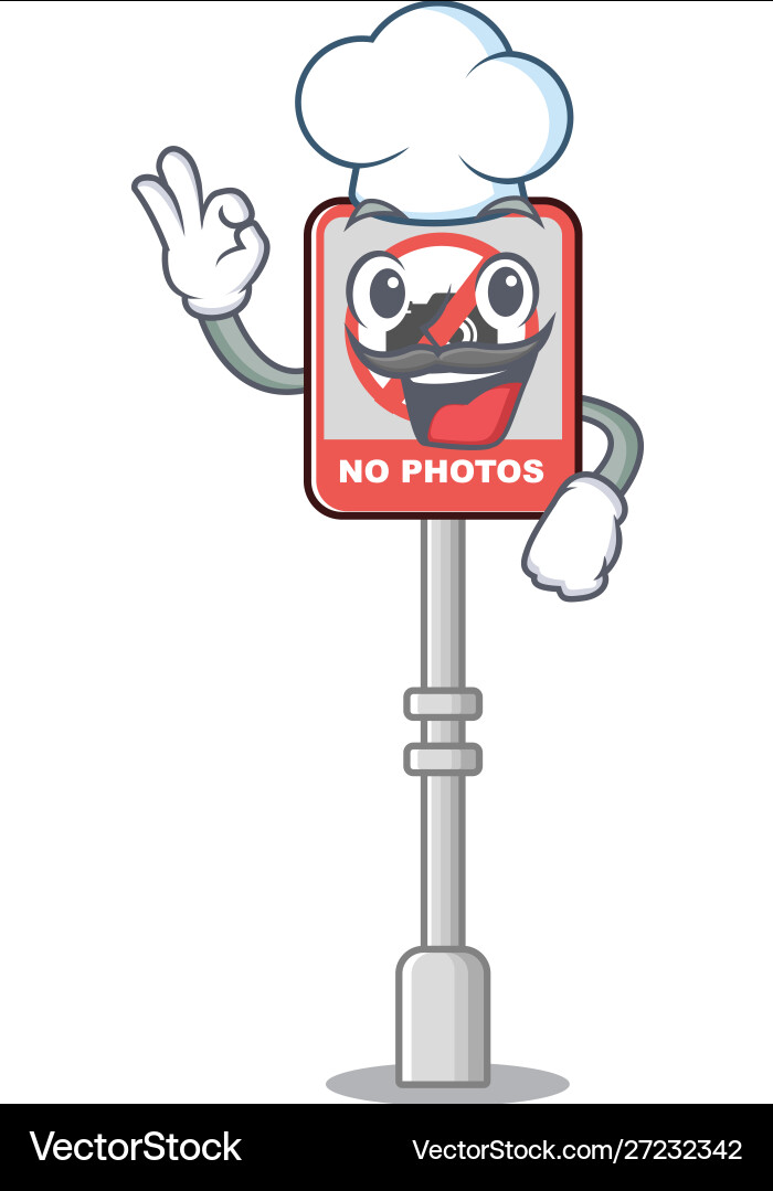 Chef no camera with character shape Vector Image