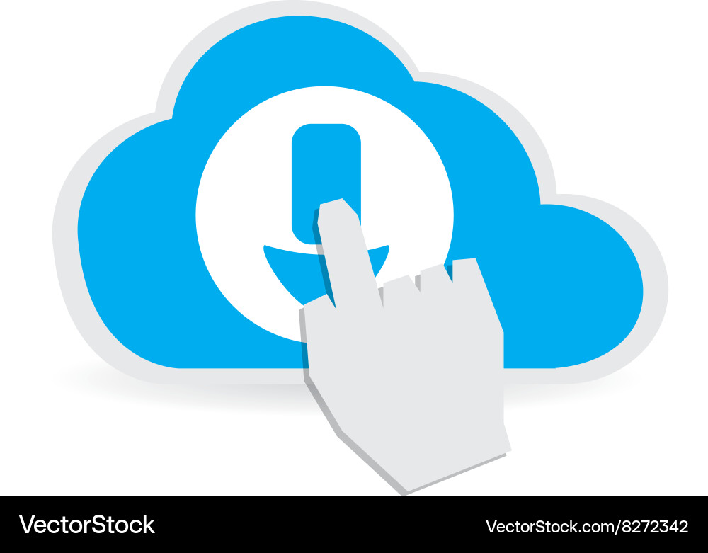 Cloud computing vector image