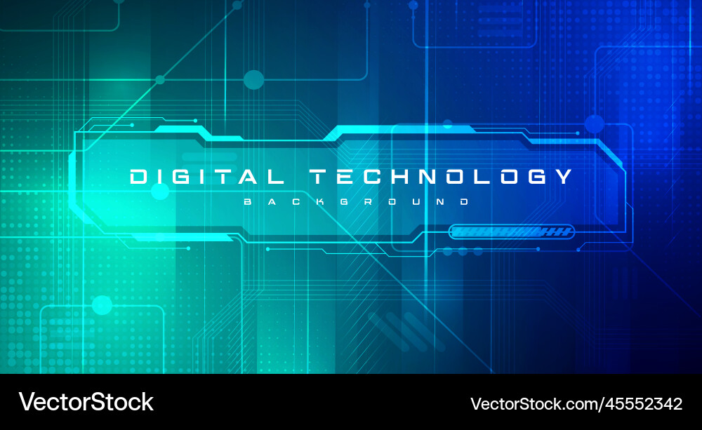 Digitale Technologie Banner blau grün Hintergrund ai Digitale Technologie Banner blau grün Hintergrund ai vektorbild