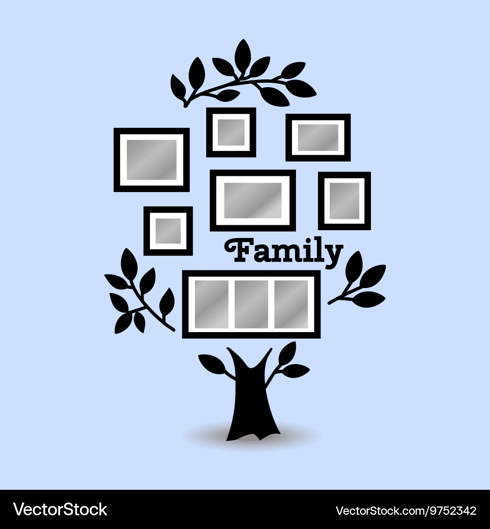 Memories tree with frames Vector Image