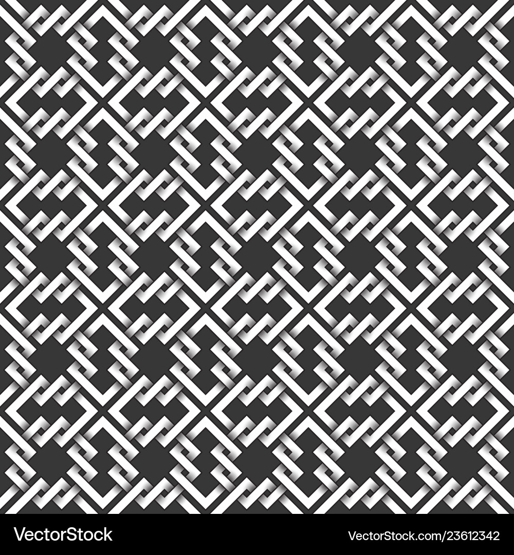 Monochrome seamless pattern of intertwined Monochrome seamless pattern of intertwined vector image