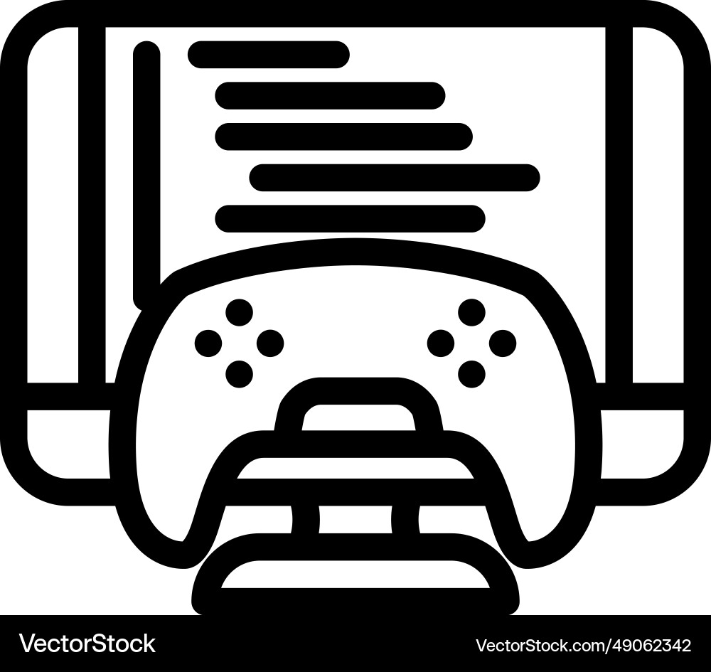 Programming game development line icon Programming game development line icon vector image