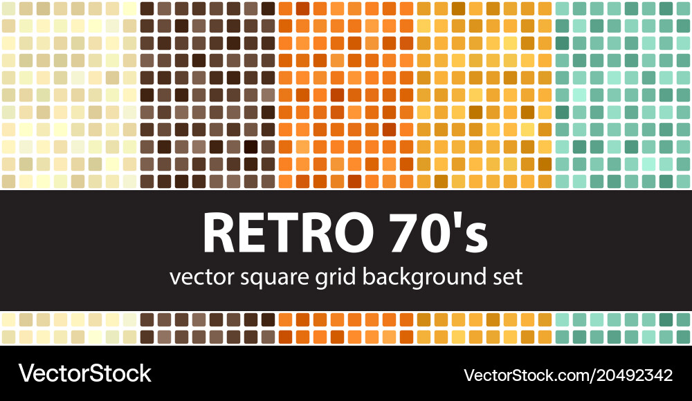Retro Geometric Square Pattern vector image