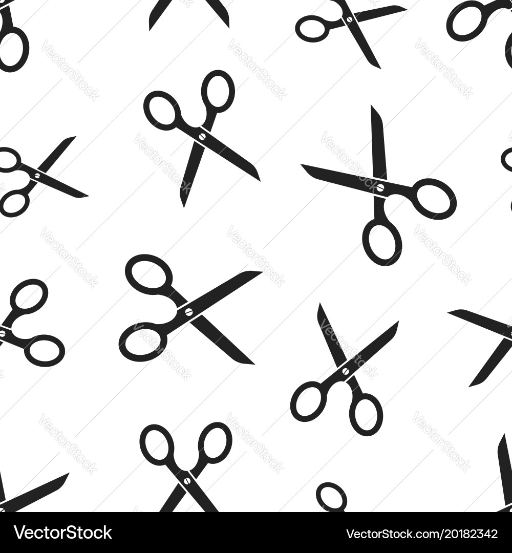 Scissors seamless pattern background business Vector Image