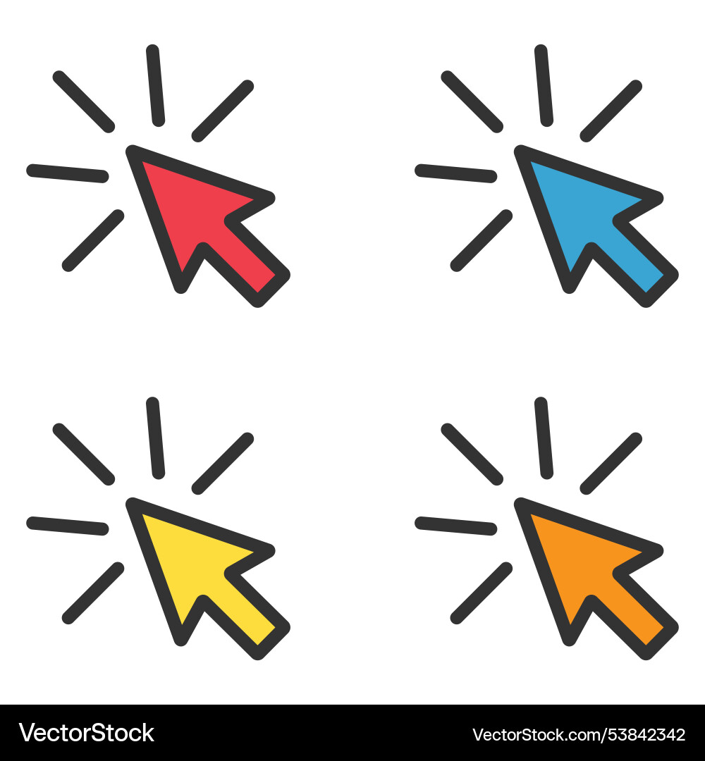 Set von klicken Pfeil Maus Symbol Web-Taste Cursor Set von klicken Pfeil Maus Symbol Web-Taste Cursor vektorbild