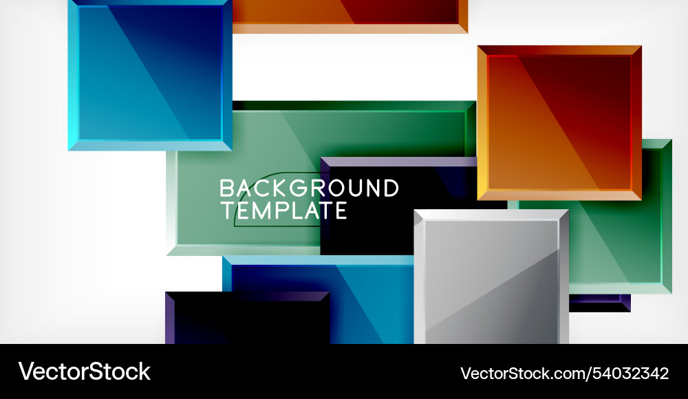 Square shape color abstract geometry Vector Image