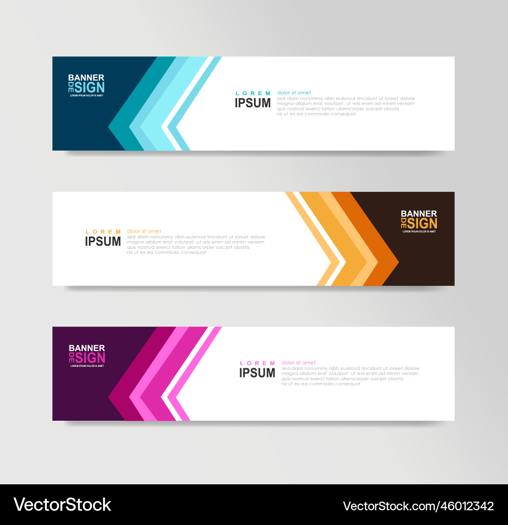 Templates of horizontal web banner website header Vector Image