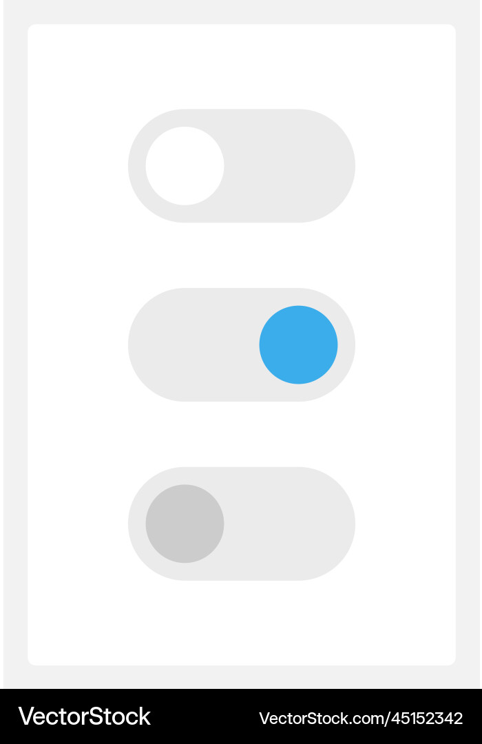 Toggle switch ui elements kit Toggle switch ui elements kit vector image