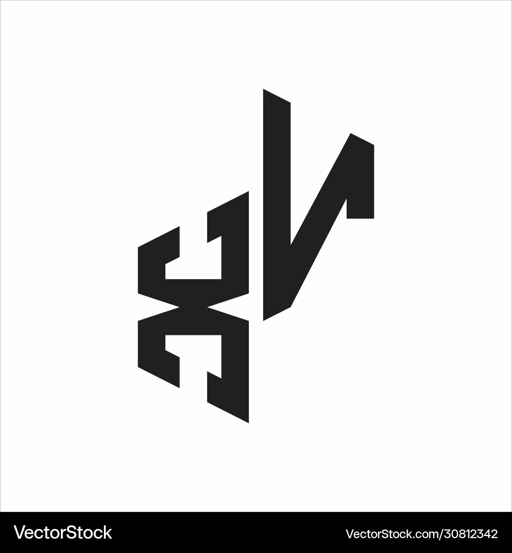 Xv initial letters logo monogram with up to down Xv initial letters logo monogram with up to down Vector Image