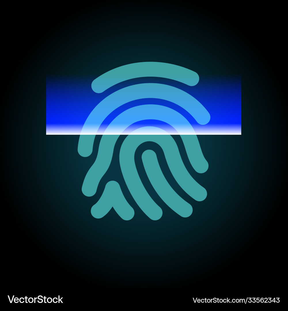 Abstract fingerprints scanning process - access Abstract fingerprints scanning process - access vector image