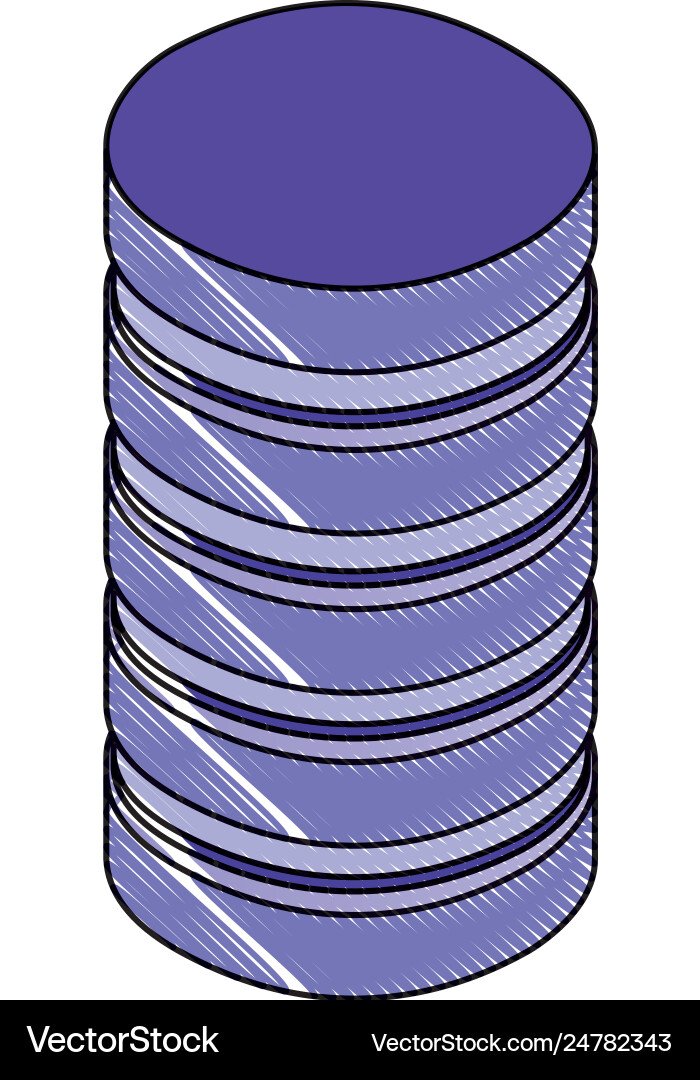 Database center server storage technology Vector Image
