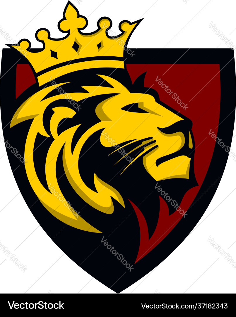 Lion head logo design template Vector Image