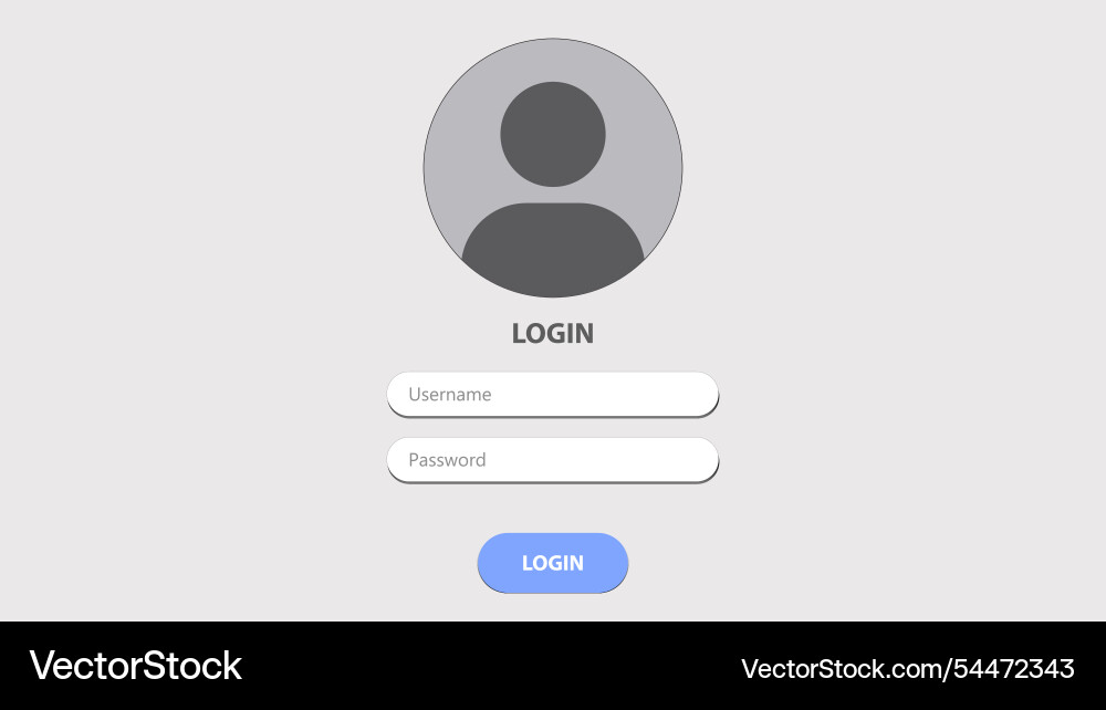 Log user interface login page users typing Log user interface login page users typing vector image