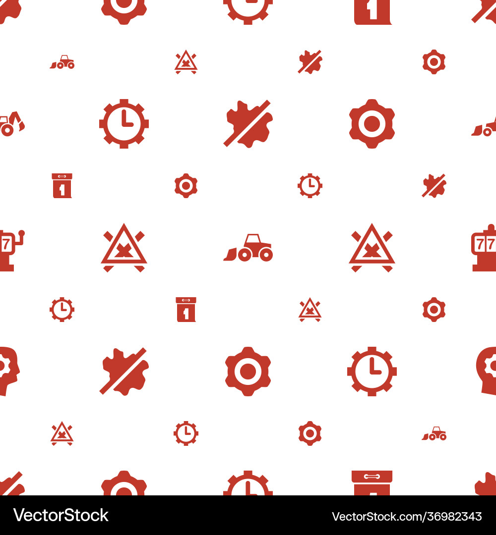 Machine icons pattern seamless white background vector image
