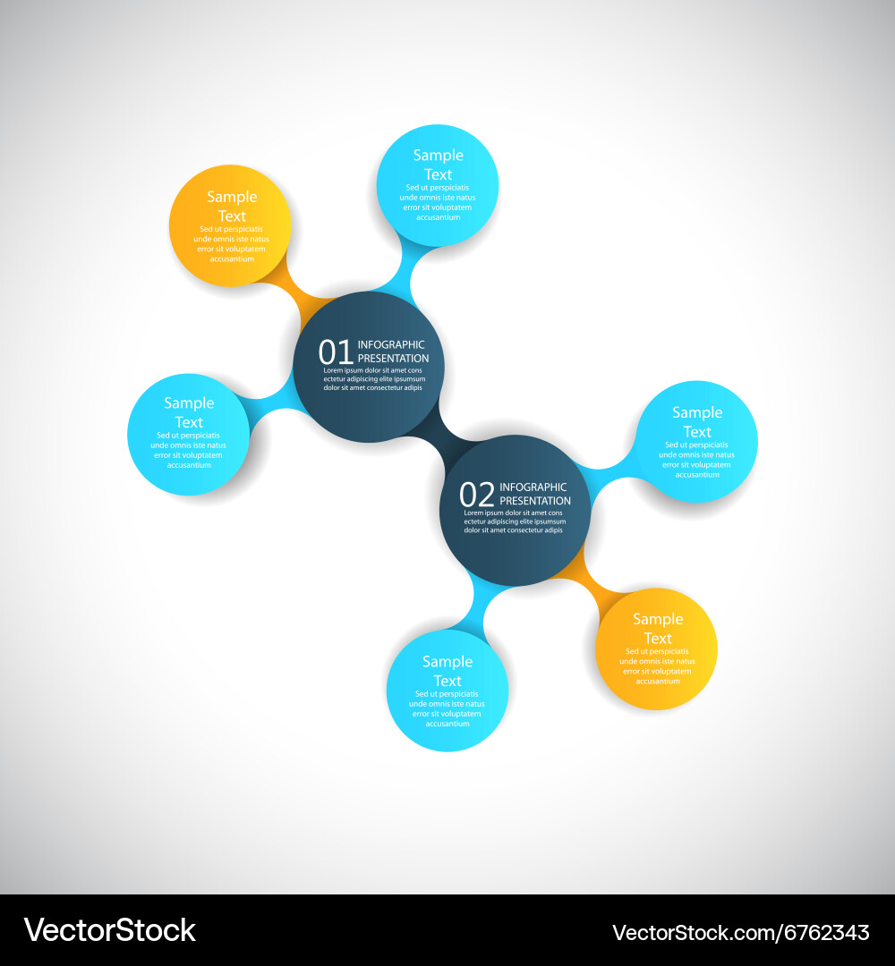 Metaball Diagram - Round Connection Vector Image
