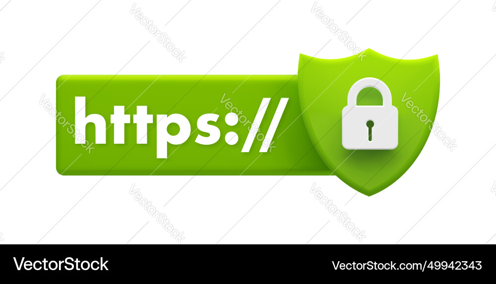 Sichere https Protokoll Schild symbolisieren Website Sichere https Protokoll Schild symbolisieren Website vektorbild