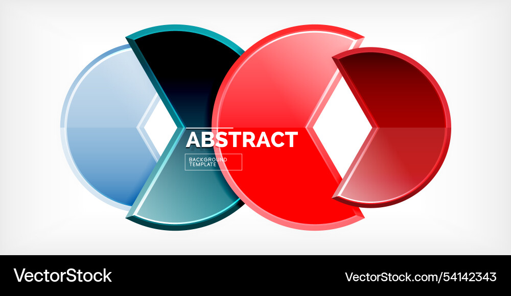 Trendy round shapes with triangular angle design Trendy round shapes with triangular angle design Vector Image