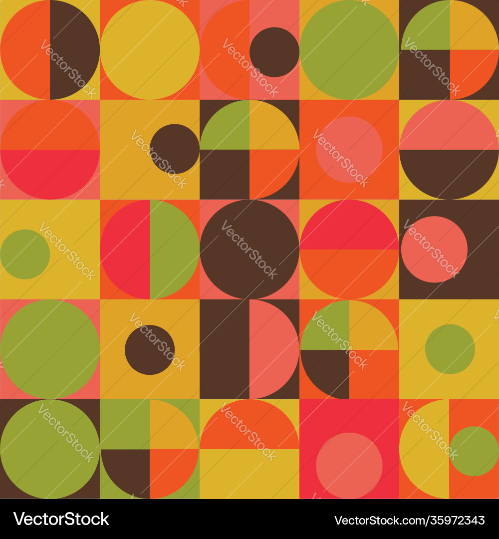 Warm retro colors seamless repeat pattern Warm retro colors seamless repeat pattern vector image