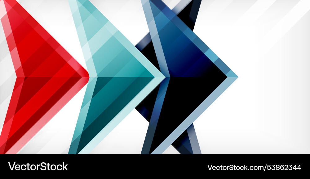 Arrows with 3d effect abstract background Vector Image