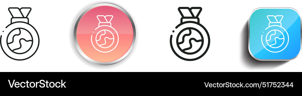 Award icon thin linear regular and button style Award icon thin linear regular and button style Vector Image