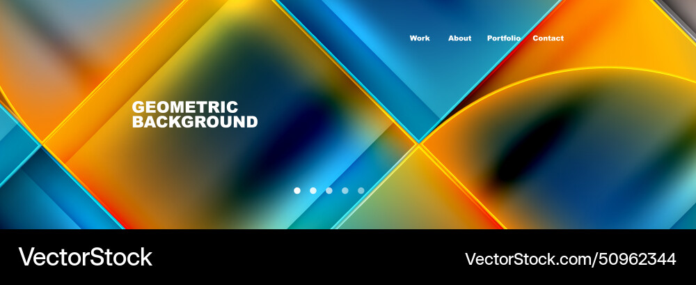 Circle triangle geometric web site page template Vector Image