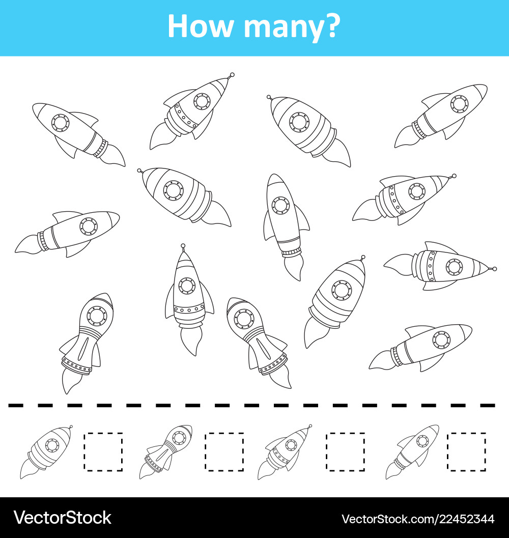 Counting game for preschool children count how ma Counting game for preschool children count how ma vector image