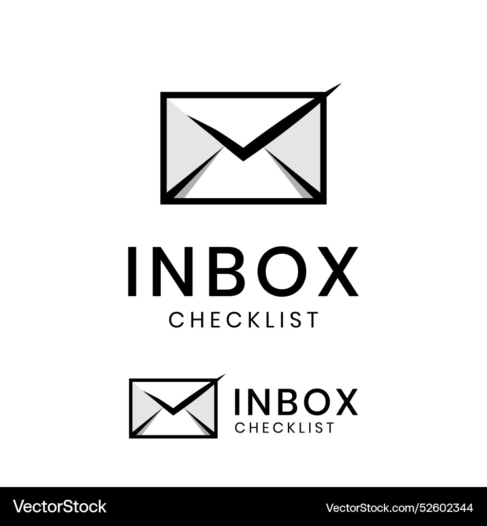 Email logo symbol elements inbox checklist Email logo symbol elements inbox checklist vector image