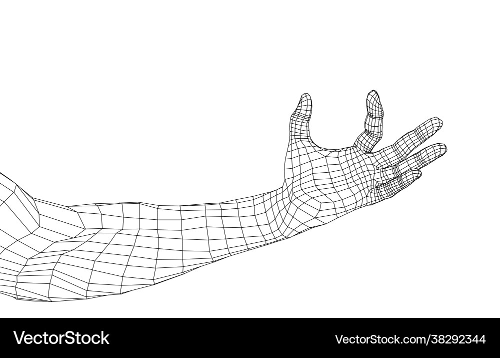 Hand hold some tiny or thin object Vector Image