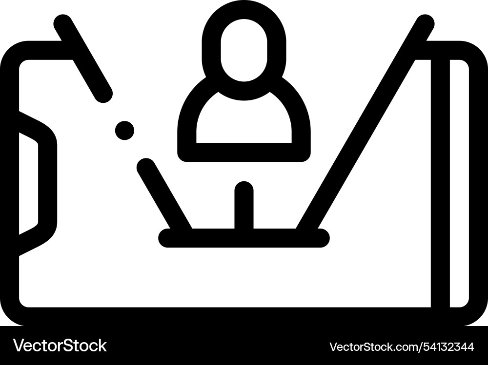 Hologram icon thin linear style design isolated vector image