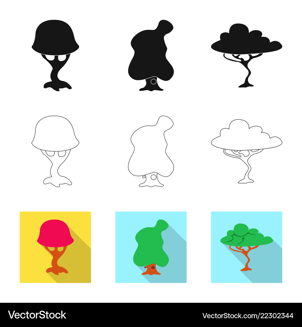 Isolated object of tree and nature sign vector image