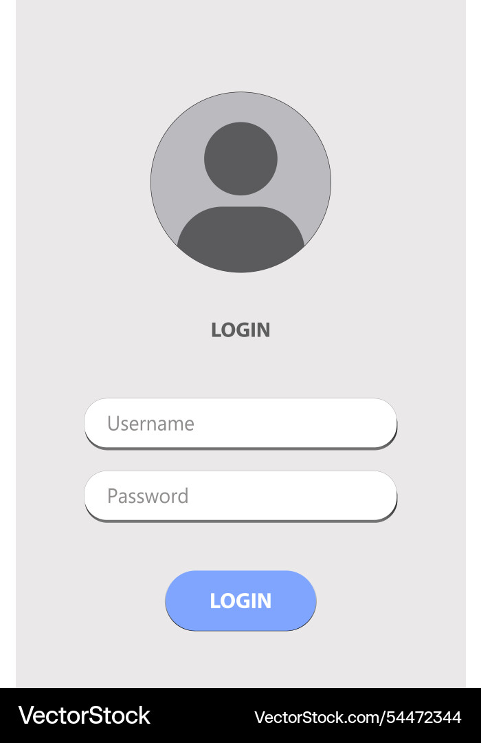 Log user interface mobile login page users typing Log user interface mobile login page users typing vector image