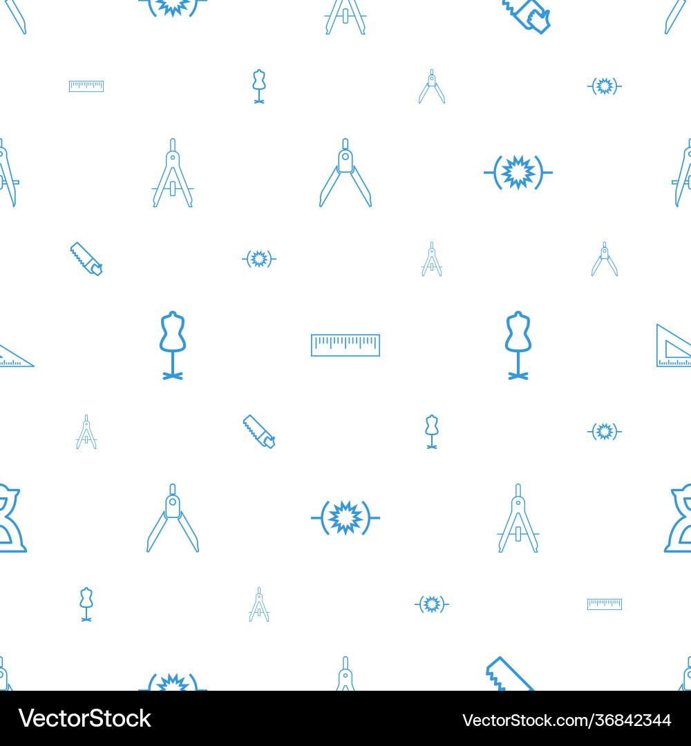 Measure icons pattern seamless white background vector image