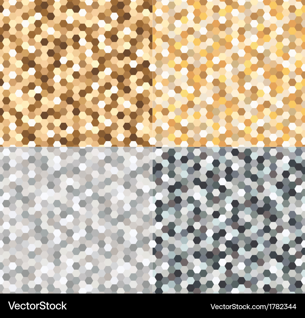 Metallic Hexagon Pattern Background vector image