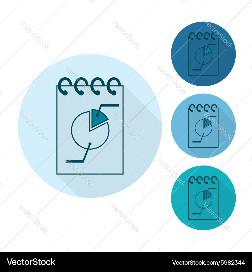 Notebook paper with diagram vector image