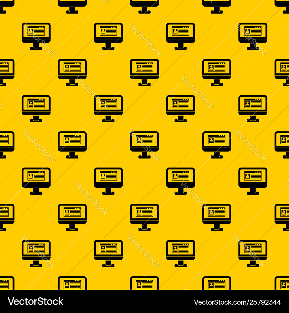 Profile information on monitor pattern Profile information on monitor pattern vector image