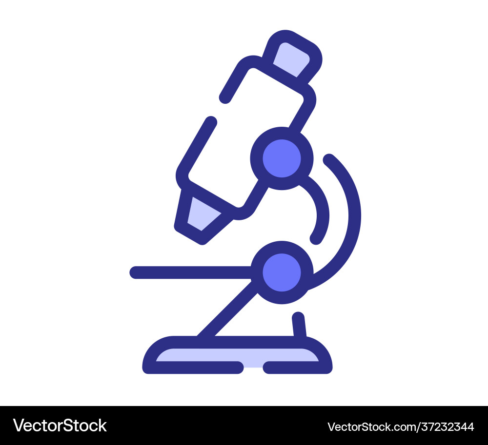 Research microscope experiment single isolated Vector Image