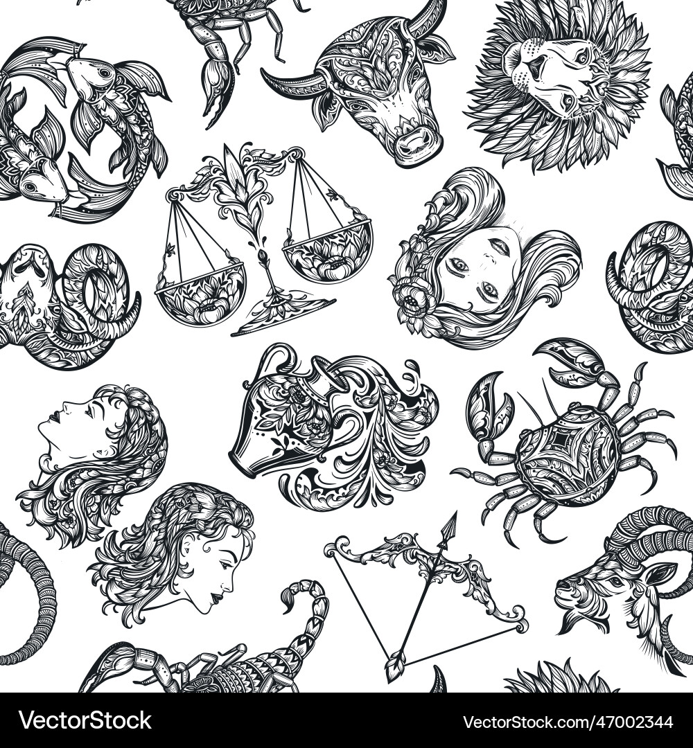 Seamless pattern with black and white hand Seamless pattern with black and white hand Vector Image