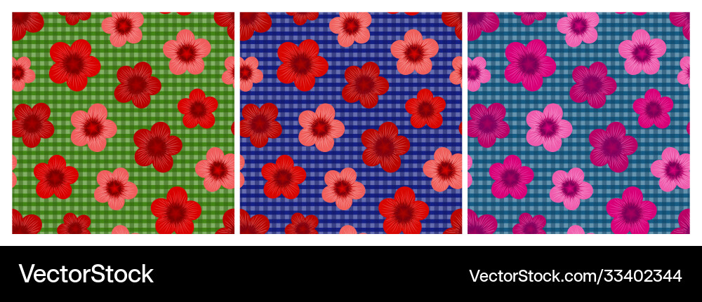 Set bright multicolored seamless patterns Vector Image