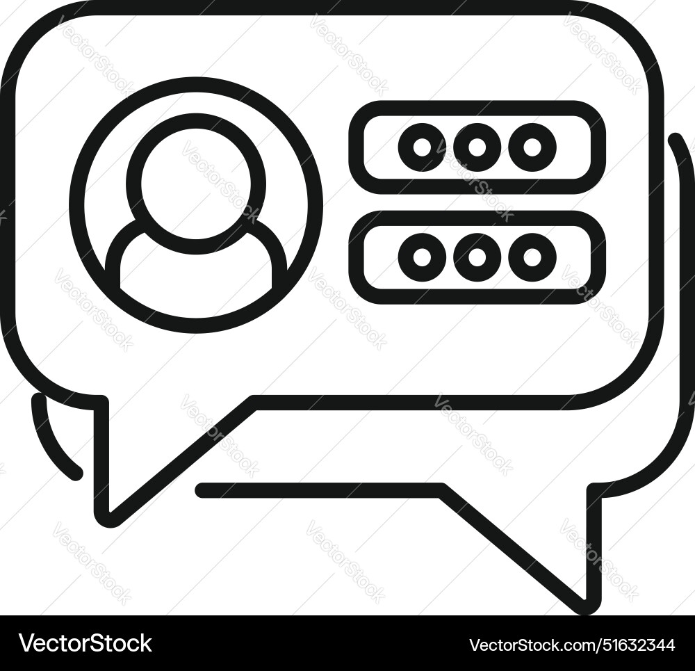Speech bubble showing user entering password Speech bubble showing user entering password vector image