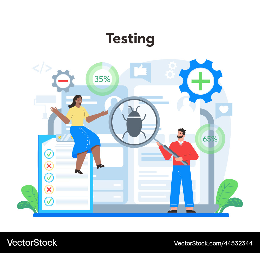 Web design concept presenting content Web design concept presenting content vector image