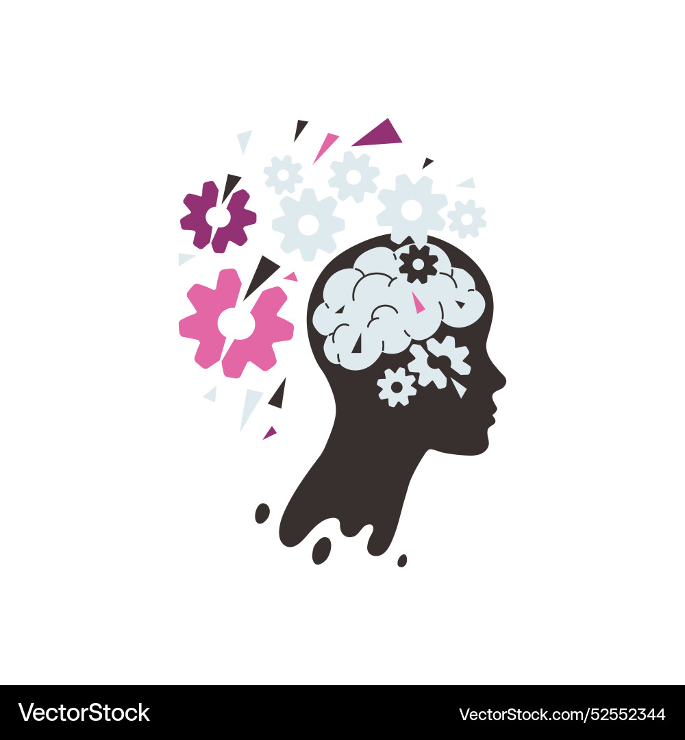 World mental health day flat Royalty Free Vector Image
