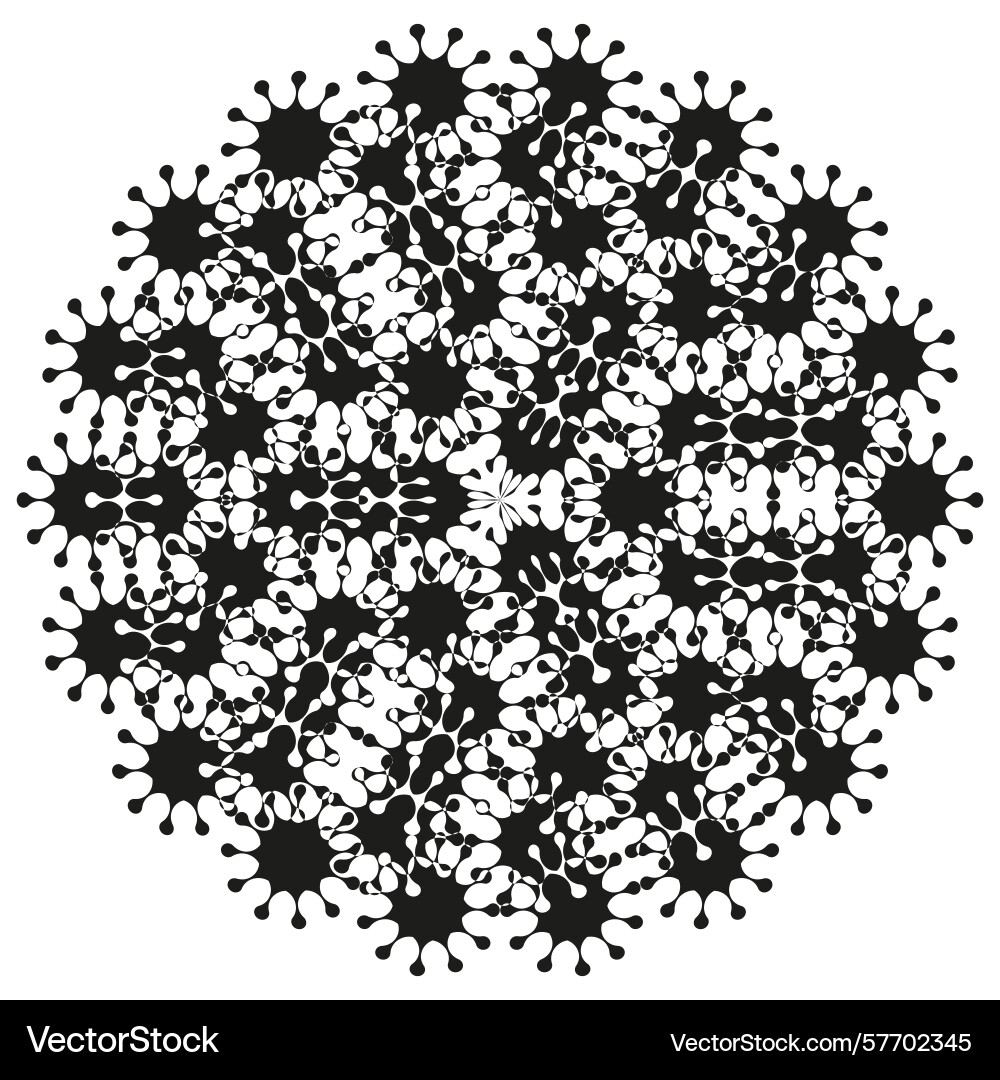 Abstract fractal mandala organic blob pattern Abstract fractal mandala organic blob pattern vector image