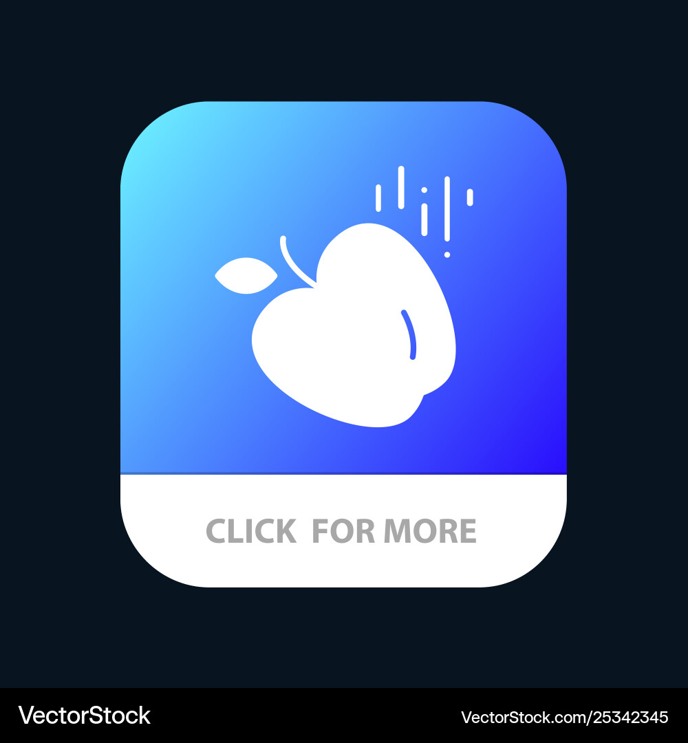 Apple food science mobile app button android Apple food science mobile app button android vector image