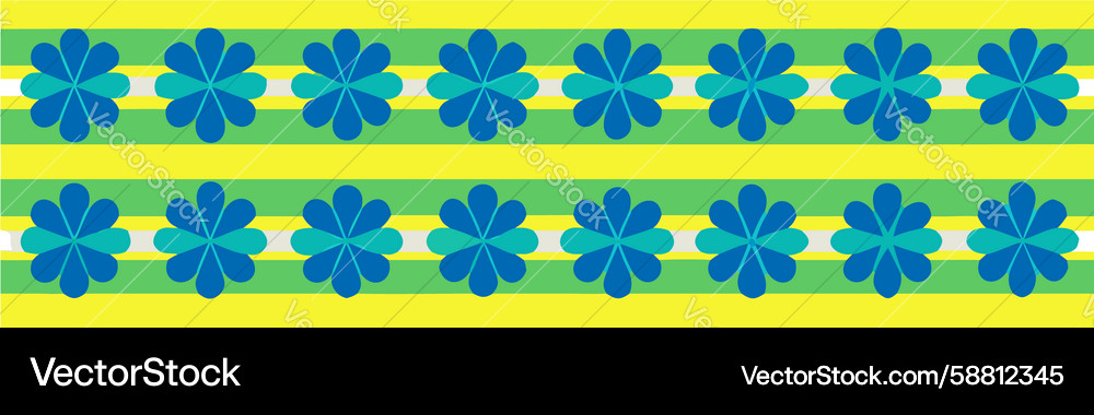 Blue star chain pattern border design generative Vector Image