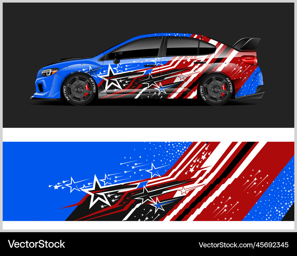 Dynamic Racing Wrap Concept vector image