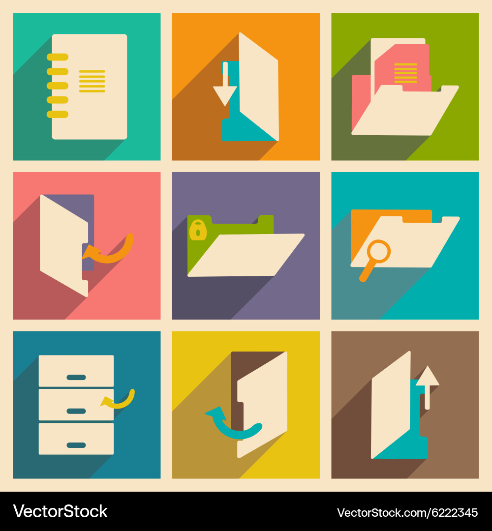 Flat with shadow concept and mobile application Vector Image